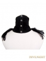 Black Gothic Feather Collar Shawl