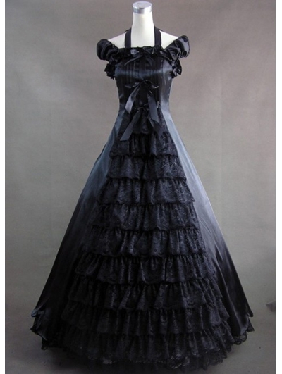 Classic Black Gothic Victorian Dress