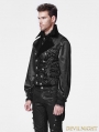 Black Printing Pattern Gothic Vest for Men