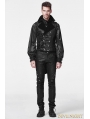 Black Printing Pattern Gothic Vest for Men