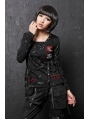 Black Long Sleeve Punk T-Shirt for Women