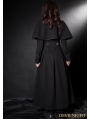 Black Gothic Long Coat with Cape for Women