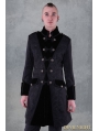 Black Pattern Winter Gothic Coat for Men