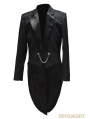 Black Gothic Swallow Tail Jacket for Men