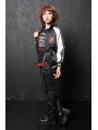 Black Crossbones Pattern Punk Jacket for Women