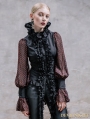 Romantic Long Sleeves Chiffon Gothic Blouse for Women