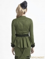 Green Gothic Uniform Style Shirt for Women