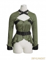 Green Gothic Uniform Style Shirt for Women