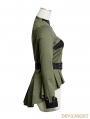 Green Gothic Uniform Style Shirt for Women