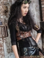 Brown Steampunk Leather Underbust Harness