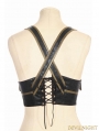 Black Steampunk Leather Underbust Harness