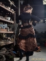 Brown High-Low Lace Steampunk Skirt