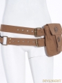 Brown Steampunk Belt with Pocket Bag