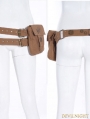 Brown Steampunk Belt with Pocket Bag