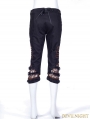 Steampunk Slim Calf Length Trousers for Women