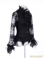 Black Bowtie Gothic Blouse for Women