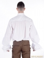 White Vintage Bowtie Gothic Blouse for Men