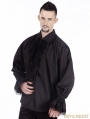 Black Vintage Gothic Blouse for Men