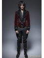 Wine Red Gothic Gentle Jacket with Scissors Tail