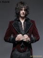 Wine Red Gothic Gentle Jacket with Scissors Tail