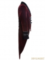 Wine Red Gothic Gentle Jacket with Scissors Tail