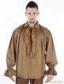 Brown Vintage Steampunk Blouse for Men