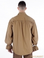 Brown Vintage Steampunk Blouse for Men