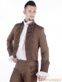 Brown Vintage Steampunk Tuxode Jacket for Men