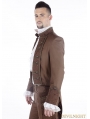 Brown Vintage Steampunk Tuxode Jacket for Men