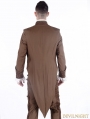 Brown Vintage Steampunk Tuxode Jacket for Men