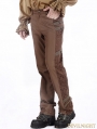 Brown Vintage Steampunk Pants for Men