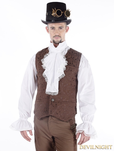 Brown Vintage Steampunk Vest for Men