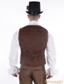 Brown Vintage Steampunk Vest for Men