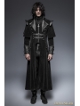 Black Gothic Long Cloak Coat for Men