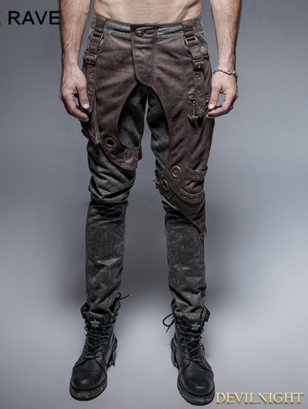 Steampunk Pants -Medium, Black, Mens Pants, Festival Wear, Burning Man -  kelseyscreations