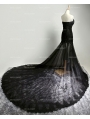 Black Lace Mermaid Gothic Wedding Dress