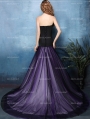 Black and Purple Mermaid Gothic Wedding Dress