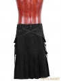 Black Gothic Punk Skirt for Men