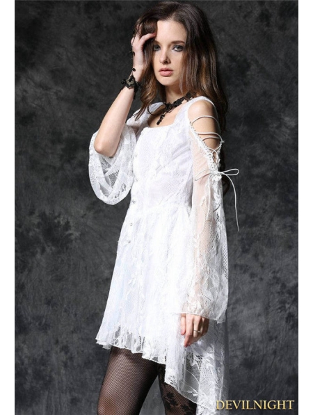 white lace gothic dress