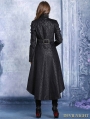 Black Pattern Gothic Dovetail Jacket for Women