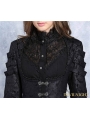 Black Pattern Gothic Dovetail Jacket for Women