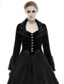 Vintage Black Velvet Gothic Long Coat for Women