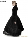 Vintage Black Velvet Gothic Long Coat for Women