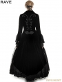 Vintage Black Velvet Gothic Long Coat for Women