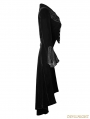 Vintage Black Velvet Gothic Long Coat for Women