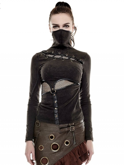 Steampunk Mask Style T-Shirt for Women
