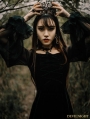 Black Velvet Long Sleeves Short Gothic Dress