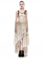 Asymmetrical Hem Lace Do Old Steampunk Dress