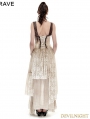 Asymmetrical Hem Lace Do Old Steampunk Dress