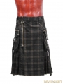 Plaid Gothic Punk Skirt for Men